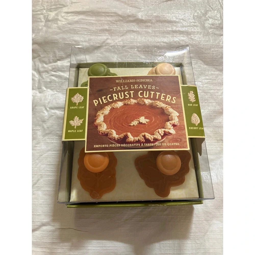 Williams Sonoma Fall Leaves Pie Crust Cutters Set Autumn Baking Decorative